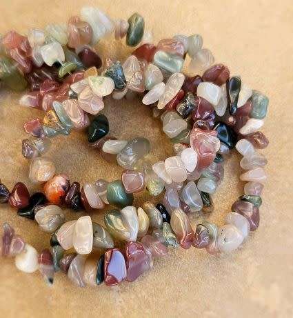 1 Strand  Natural / Indian Agate / Chip   Beads / Strand +/- 80cm