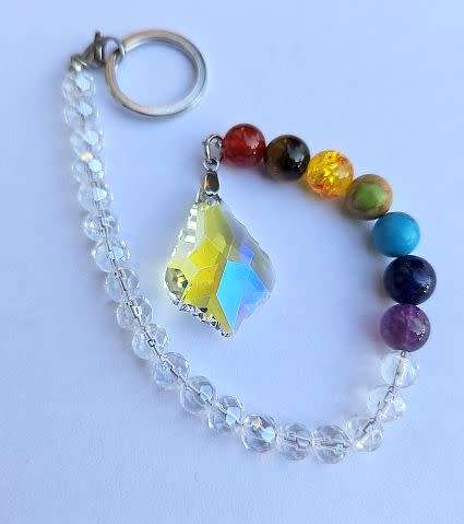 1pcs Crystal Glass / Gemstone / Dowsing  Pendulums / 24.5cm