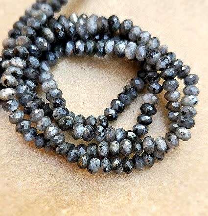 *Clearance Sale*1 Strand (4mm) Natural / Labradorite/ Faceted / Rondelle Beads +/-130