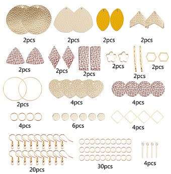 ***DIY*** 10 Pairs / PU Leather  /  Stainless Steel /  Brass Findings/ Gold Tone / Earing Making Kit