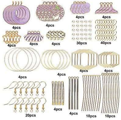 ***DIY*** 10 Pairs / Mermaid Theme / Enamel Charms /  Brass Findings / Gold Tone / Earing Making Kit