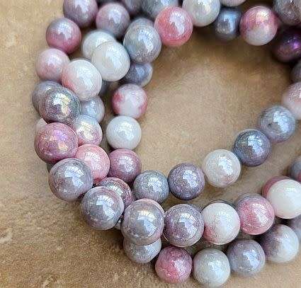 *Clearance Sale*20Pc x 8.5mm  Pink / White / Grey / Multi Color / Opaque/ Electro