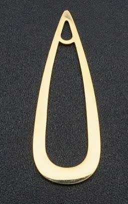 *Clearance Sale*1 pc  Teardrop / Stainless Steel  / Gold Tone / Pendant / Charm / 29x11x1mm