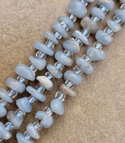 *Clearance Sale*1 Strand Natural / Angelite/ Nugget Beads+/-80pc