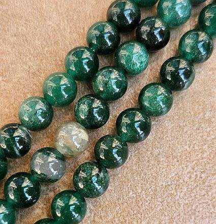 *Clearance Sale*1 Strand (+/-6mm)  Natural / Emerald Quartz / Round Beads +/- 62pcs