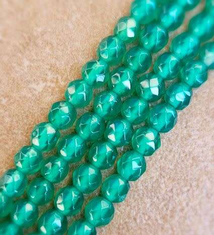 *Clearance Sale*1 Strand (+/-4mm)  Natural  / Agate / Green Onyx / Dyed / Faceted Round /  Bead