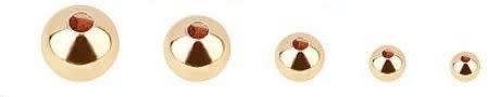 5 Sizes /  695 pcs / Round / Gold Plated / Brass  / Spacer Beads