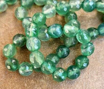 *Clearance Sale*1 Strand (+/-6mm)  Natural  / Agate / Green Onyx / Dyed / Faceted Round /