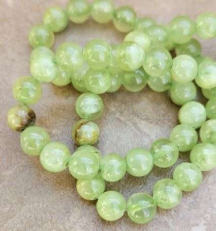 *Clearance Sale*1 Strand (+/-6mm)  Natural / Flower Jade / Dyed / Green / Round Beads +/- 62pc
