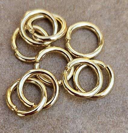 *Clearance Sale* 10pc  x (10x1.5mm) Gold Plated / Stainless Steel /  Open Jump Rings