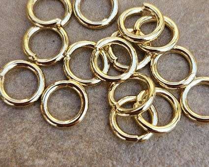 *Clearance Sale* 10pc  x (9x1.5mm) Gold Plated / Stainless Steel /  Open Jump Rings