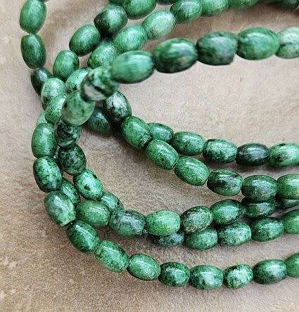 *Clearance Sale*1 Strand  x (+/-6x4mm) Natural /  Quartz / Green / Dyed / Oval Beads/ +/- 65pcs