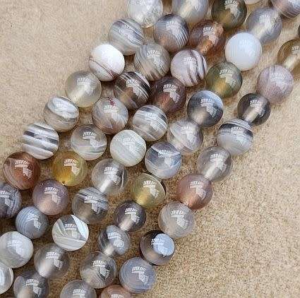 *Clearance Sale*1 Strand (+/-4mm) Natural / Botswana Agate/ Round Beads / +/- 95pc