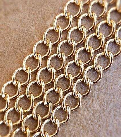 *Clearance Sale*1m  Gold Plated /  Iron  Chain /  Link Size 6x5mm