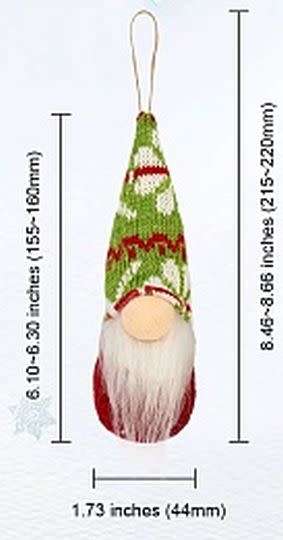 10Pc Faceless /  Christmas Gnome  Pendant /  Cloth / Decorations