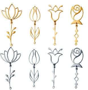 Clearance Sale**8pcs  Assorted Stainless Steel /  Flower / Jump Ring Link /  Pendant / Gold & Silver