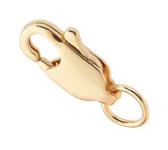 Clearance Sale**1pc  (12x6mm) Gold Plated / Brass / Lobster Clasp With Jump Ring