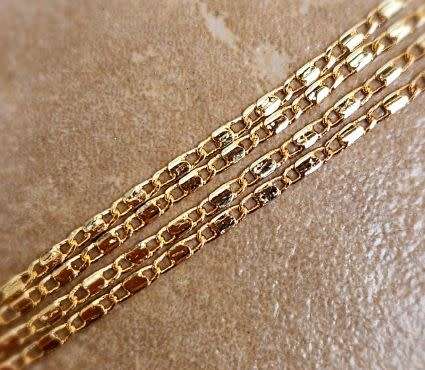 1m  Gold Plated /  Brass Chain /  Link Size 5x1.5mm