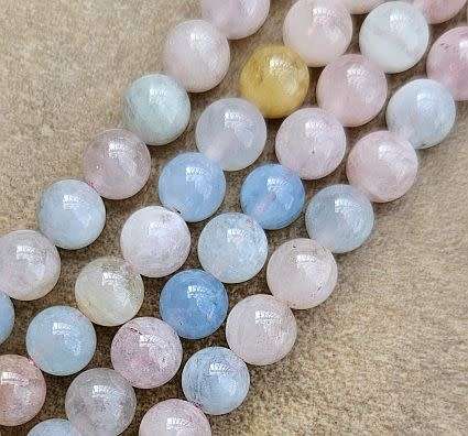 *Clearance Sale*1 Strand (6mm)   Natural / Grade A / Morganite/ Dyed / Heated Round  Beads