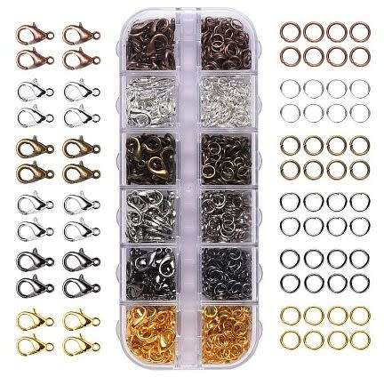972pc / Alloy /  Lobster Clasp / Jump Rings / 6 Colors