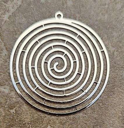 *Clearance Sale*1pc  Spiral / Round / Gold Tone / Brass /   Pendant / 36x34x0.3mm