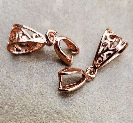 *Clearance Sale*1pc  Light Copper Tone  / Brass / Pinch / Clip / Bail Clasps / Pinch Size