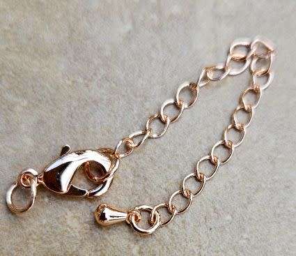 1Pc Rose Gold Plated / Brass / Extender Chain / With Lobster Clasp