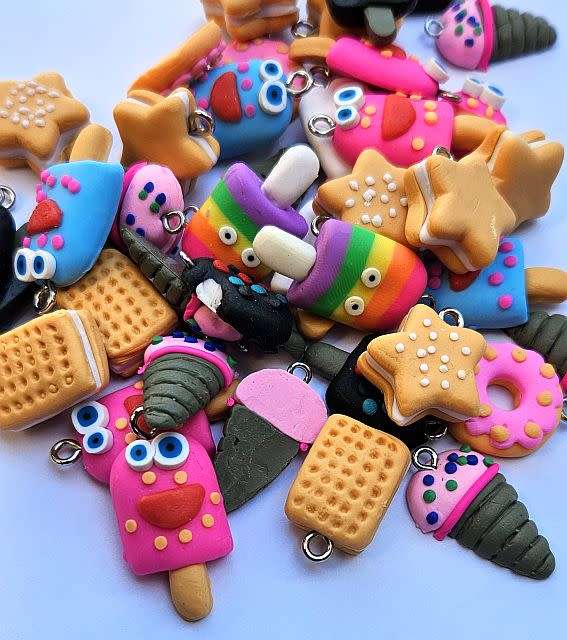 100pc Assorted  / Handmade Polymer Clay Charms