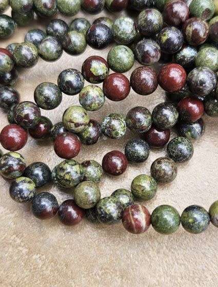 *Clearance Sale*1 Strand x (+/-6mm)  Natural /Dragon Blood Jasper / Round  Beads / +/- 60pcs
