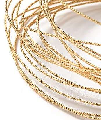 *Clearance Sale*1m x 1mm  Gold Plated /   Textured Round / Copper Wire  / 18 Gauge