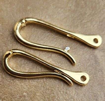1Pc (30x10mm) Gold Plated /  Brass   /  Clasp / Each