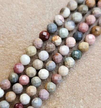 1 Strand (+/-3mm) Natural / Agate/Faceted Round Beads / +/- 120pc