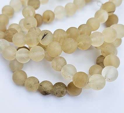 *Clearance Sale*1 Strand (+/- 8mm) Coffee Watermelon Stone / Frosted / Round Beads +/- 45pcs
