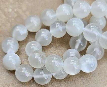 *Clearance Sale*1 Strand (+/-10mm) Grade A Natural Moonstone / Round Beads  (+/-38pcs)