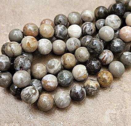 *Clearance Sale*1 Strand  Natural /  Chrysanthemum Stone / Round Beads