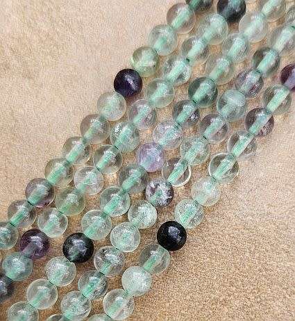*Clearance Sale*1 Strand x (+/-4mm)  Natural / Fluorite  / Grade AB / Round / Beads  +/-85pc