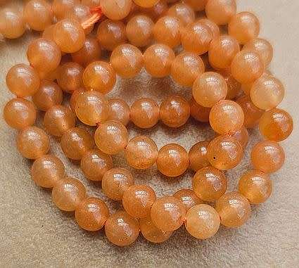 *Clearance Sale*1 Strand  x 6mm  Natural /  Red Aventurine/  Grade A /Round Beads