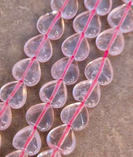 *Clearance Sale*1 Strand (+/- 10mm) / Natural /  Rose Quartz / Heart Shape  Beads +/- 38pc