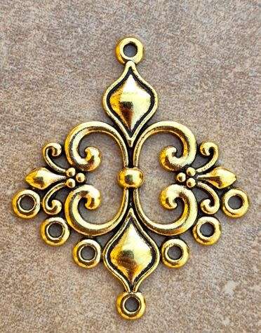 *Clearance Sale*1 pc (35x29mm) Antique Gold Tone  / Tibetan Style / Chandelier Pendant