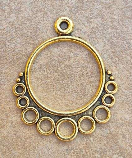 *Clearance Sale*1 pc (29x25mm)  Antique Gold Tone / Tibetan Style / Chandelier Pendant