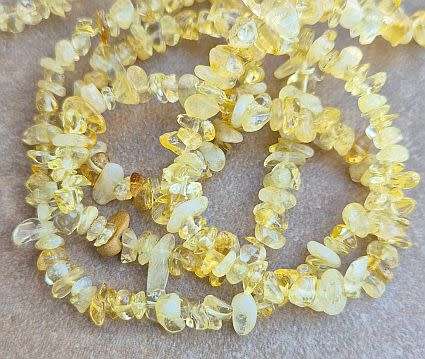 *Clearance Sale*1 Strand   Natural /  Citrine /  Chip Beads +/- 80cm