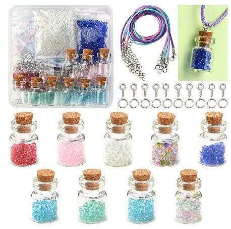 ***DIY***  Wish Glass Bottle Necklace Making Kit