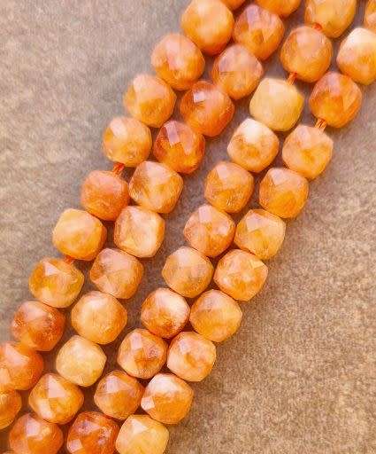 *Clearance Sale*1 Strand  x (+/-5mm) Natural /  Quartz / Orange / Dyed / Faceted