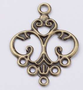 *Clearance Sale*1pc x (32x24x0.5mm)    Antique Bronze /   Connector / Link