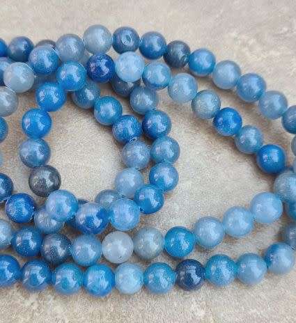 *Clearance Sale*1 Strand (6mm)  Natural / Blue Aventurine / Round  Beads  +/- 60pc