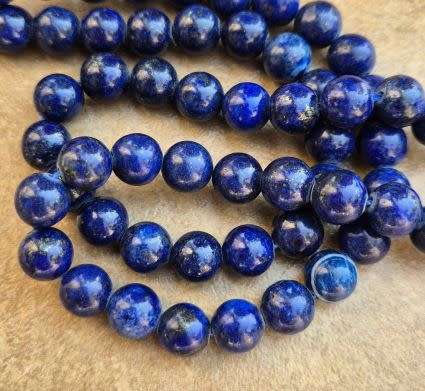 *Clearance Sale*1 Strand  x (+/-8mm)  Natural / Lapis Lazuli / Dyed /Round / Beads    +/-46