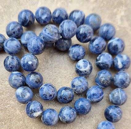 *Clearance Sale*1 Strand  (+/-8mm)  Natural Sodalite /  Round Beads +/- 50pc