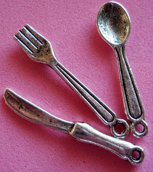 Tibetan Silver Cutlery Charms -