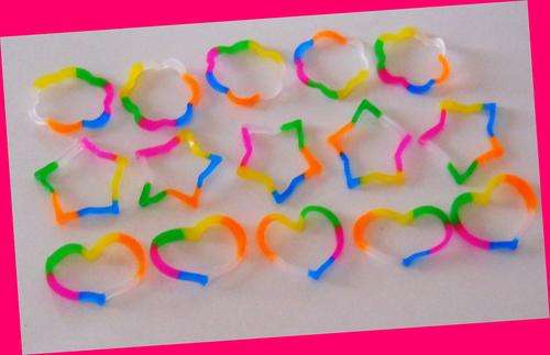 4000 Mix  Loom bands ** Assorted shapes.