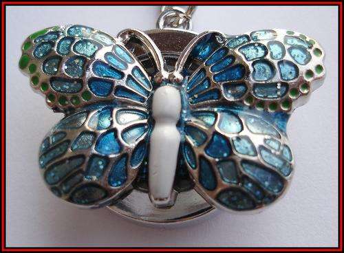 BUTTERFLY  KEYRING  PENDANT WATCH